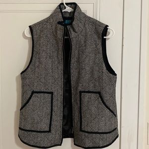 Black and white chevron vest